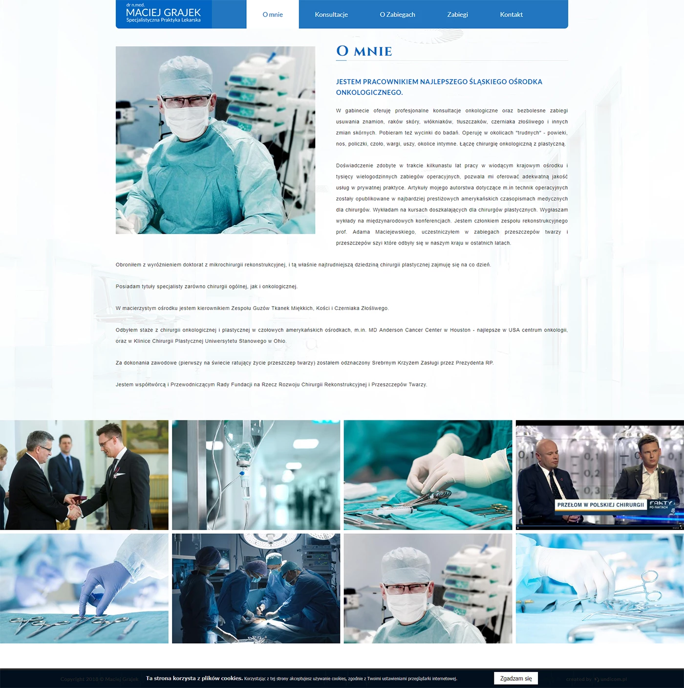 Strona internetowa dla
gabinetu lekarskiego - 2 projekt