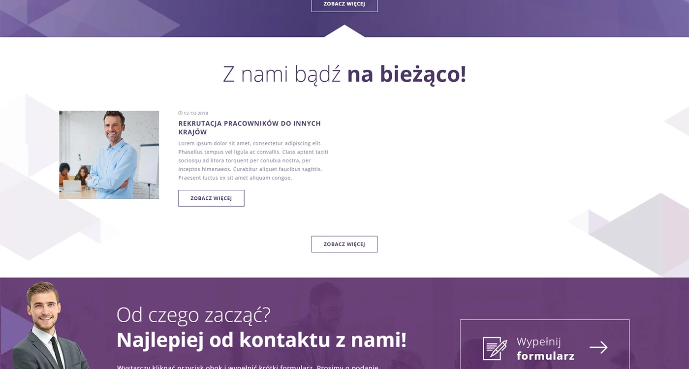 Strona dla polsko-ukraińskiej agencji pracy - 4 projekt