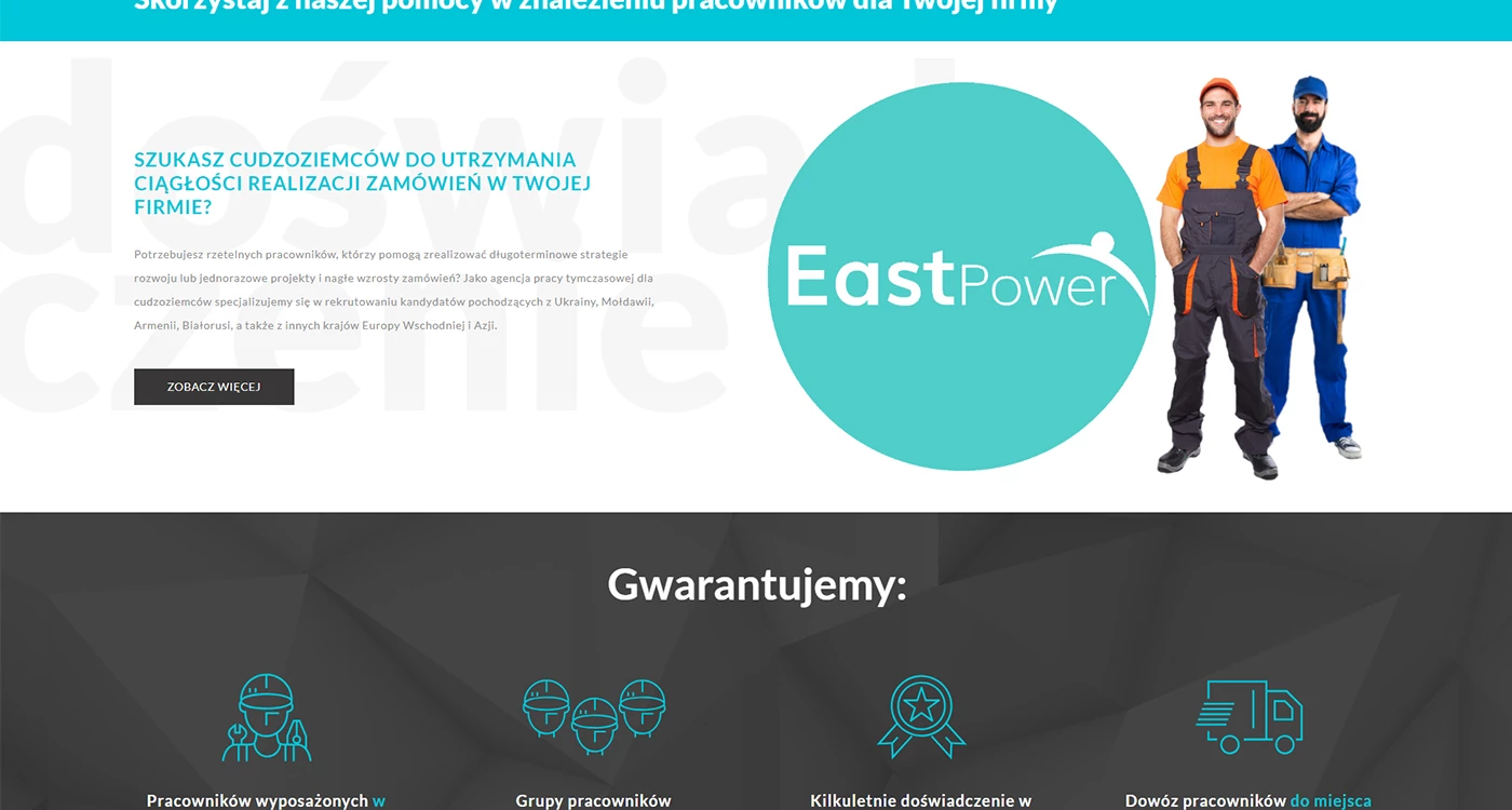 East Power - Agencja Pracy - Praca i HR - Strony www - 2 projekt