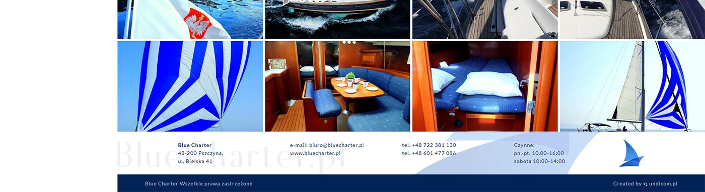 Blue Charter-wynajem jachtów w Grecji - Motoryzacja i transport - Strony www - 9 projekt