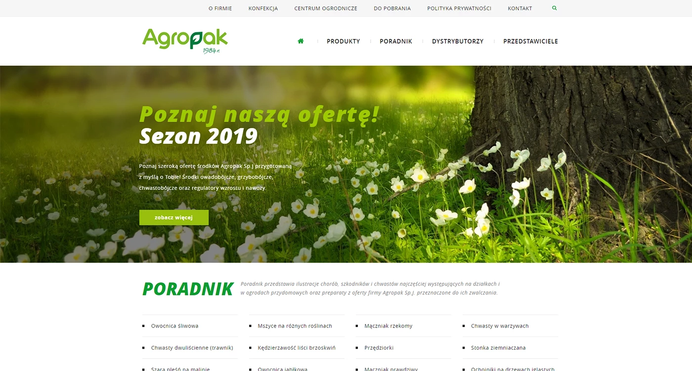 Agropak - Rolnictwo i ogród - Strony www - 1 projekt