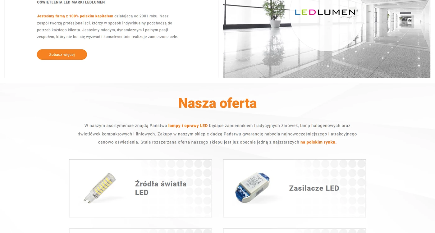 LED Lumen - Elektryka, elektronika - Strony www - 2 projekt