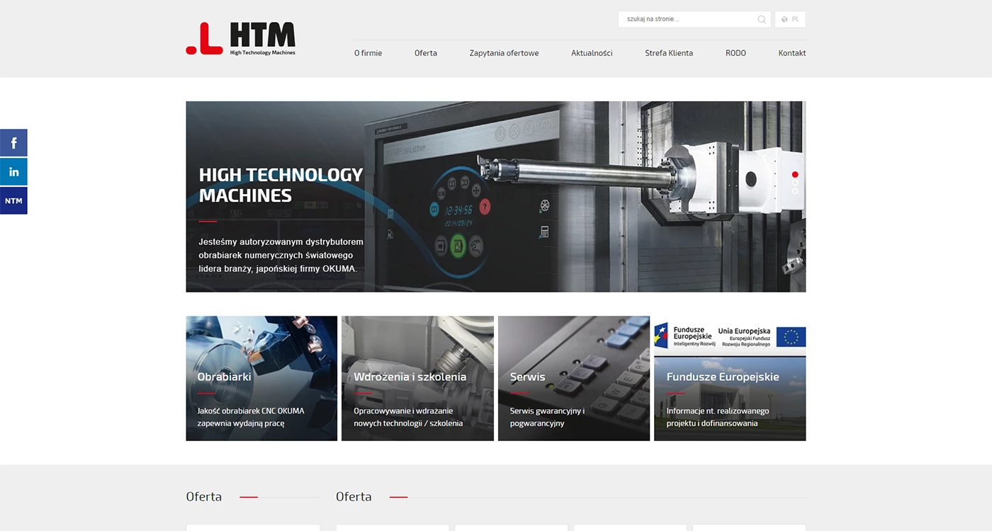 HTM - Przemysł i technologie - Strony www - 1 projekt