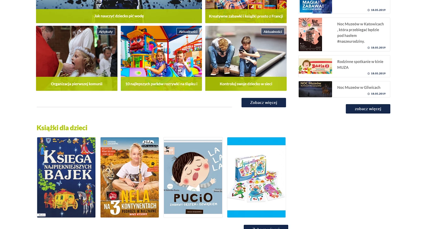 Katalog obiektów – portal internetowy dla rodziców - 3 projekt