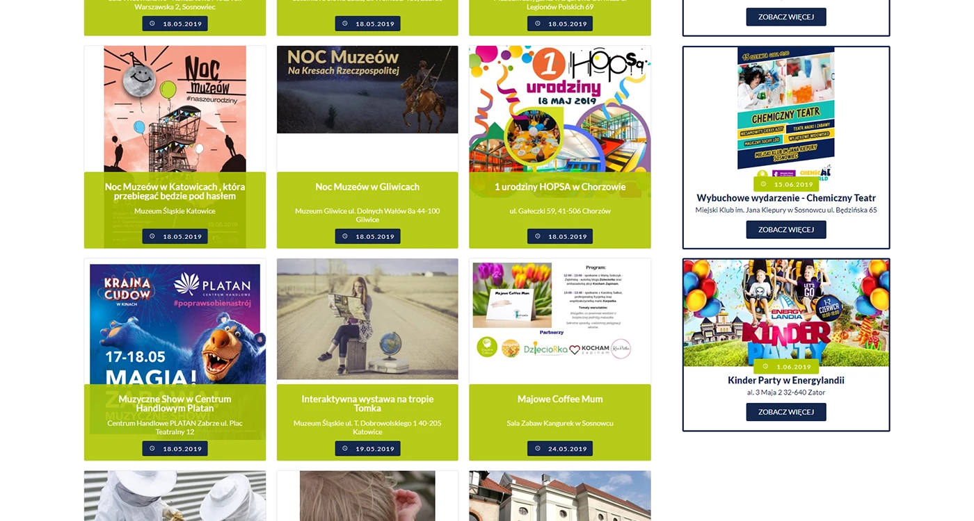 Katalog obiektów – portal internetowy dla rodziców - 7 projekt