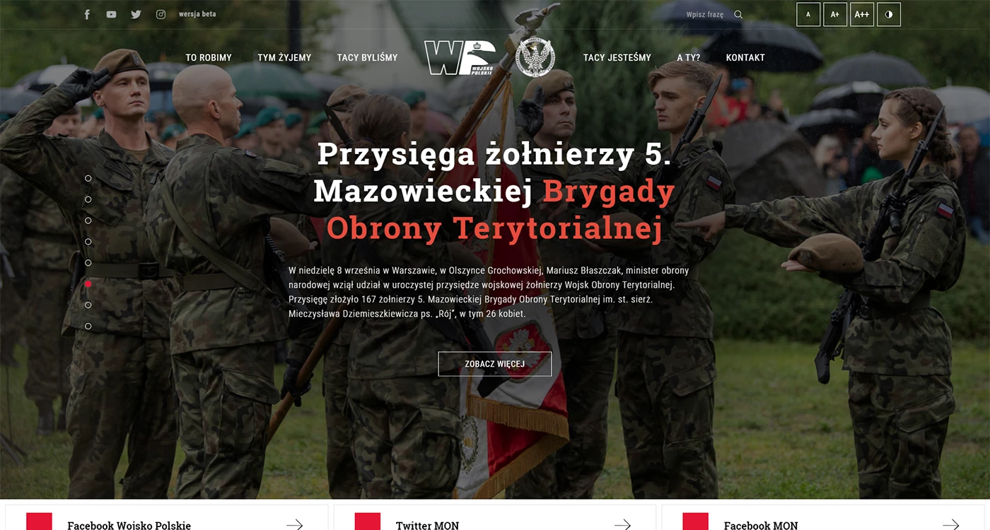 Wojsko Polskie - Wojsko i militaria - Strony www - 1 projekt