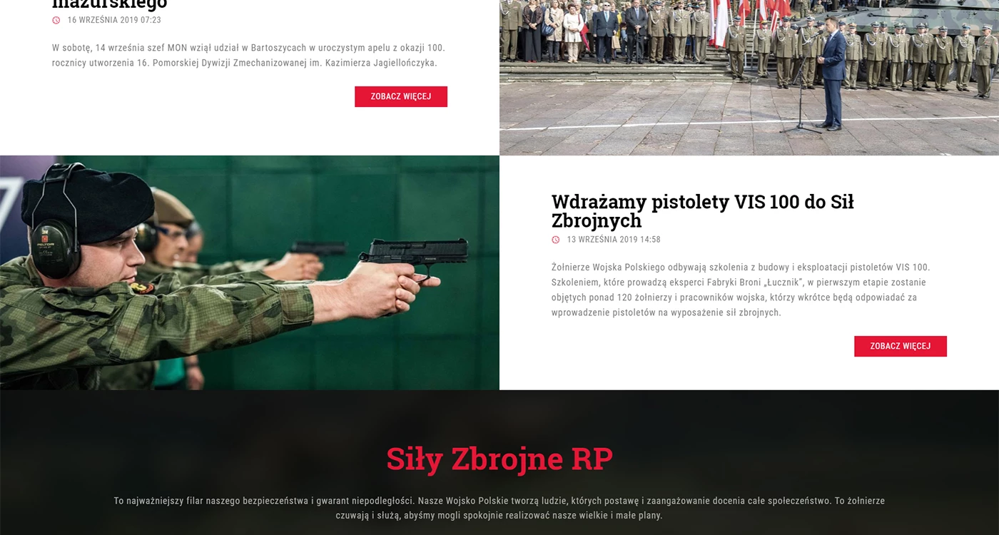 Wojsko Polskie - Wojsko i militaria - Strony www - 3 projekt