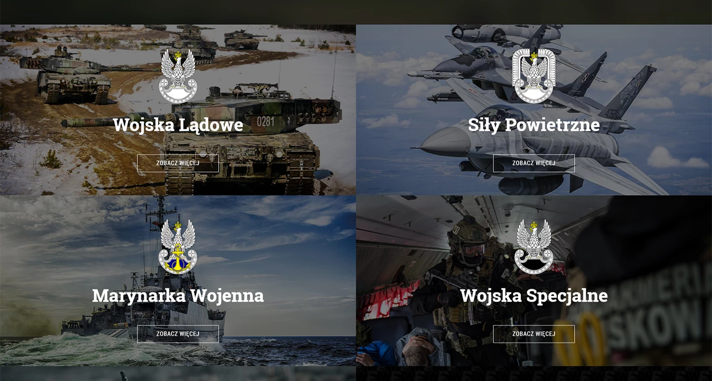 Wojsko Polskie - Wojsko i militaria - Strony www - 4 projekt