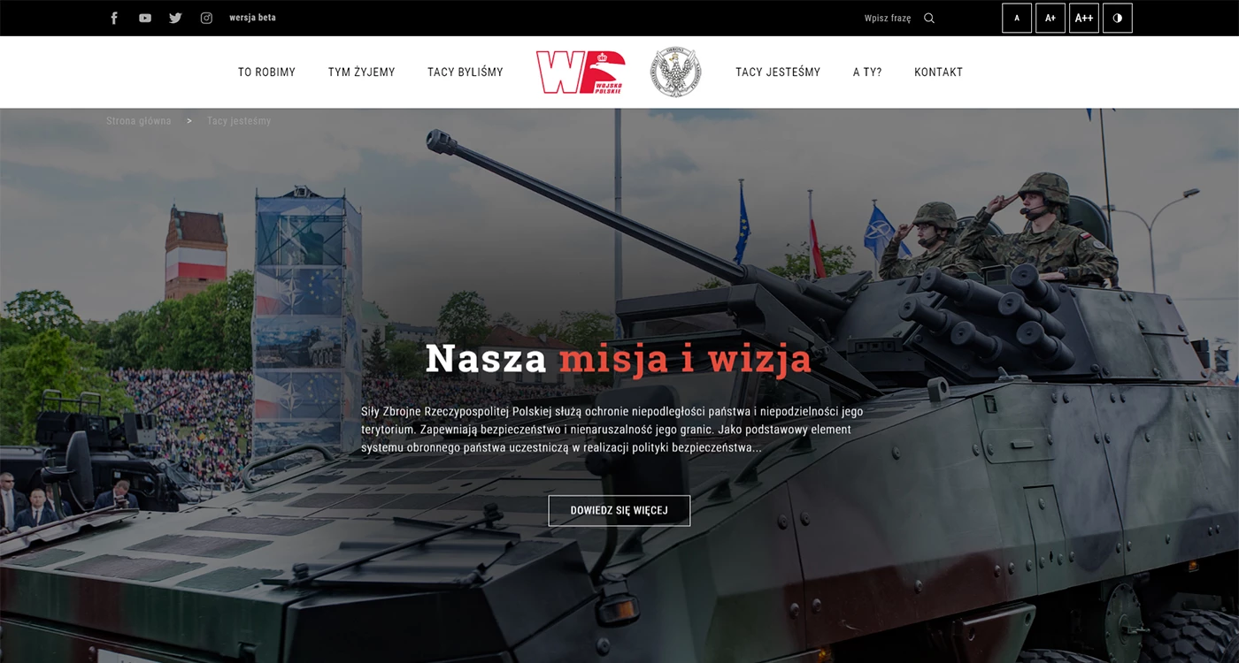 Wojsko Polskie - Wojsko i militaria - Strony www - 12 projekt