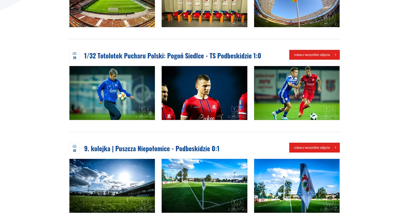 TS Podbeskidzie Bielsko-Biała - Sport - Strony www - 17 projekt