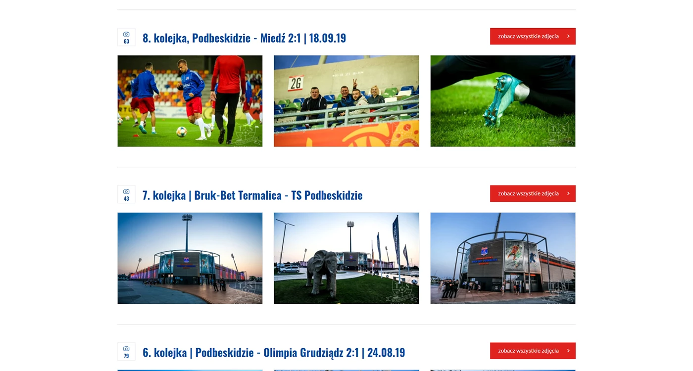 TS Podbeskidzie Bielsko-Biała - Sport - Strony www - 18 projekt