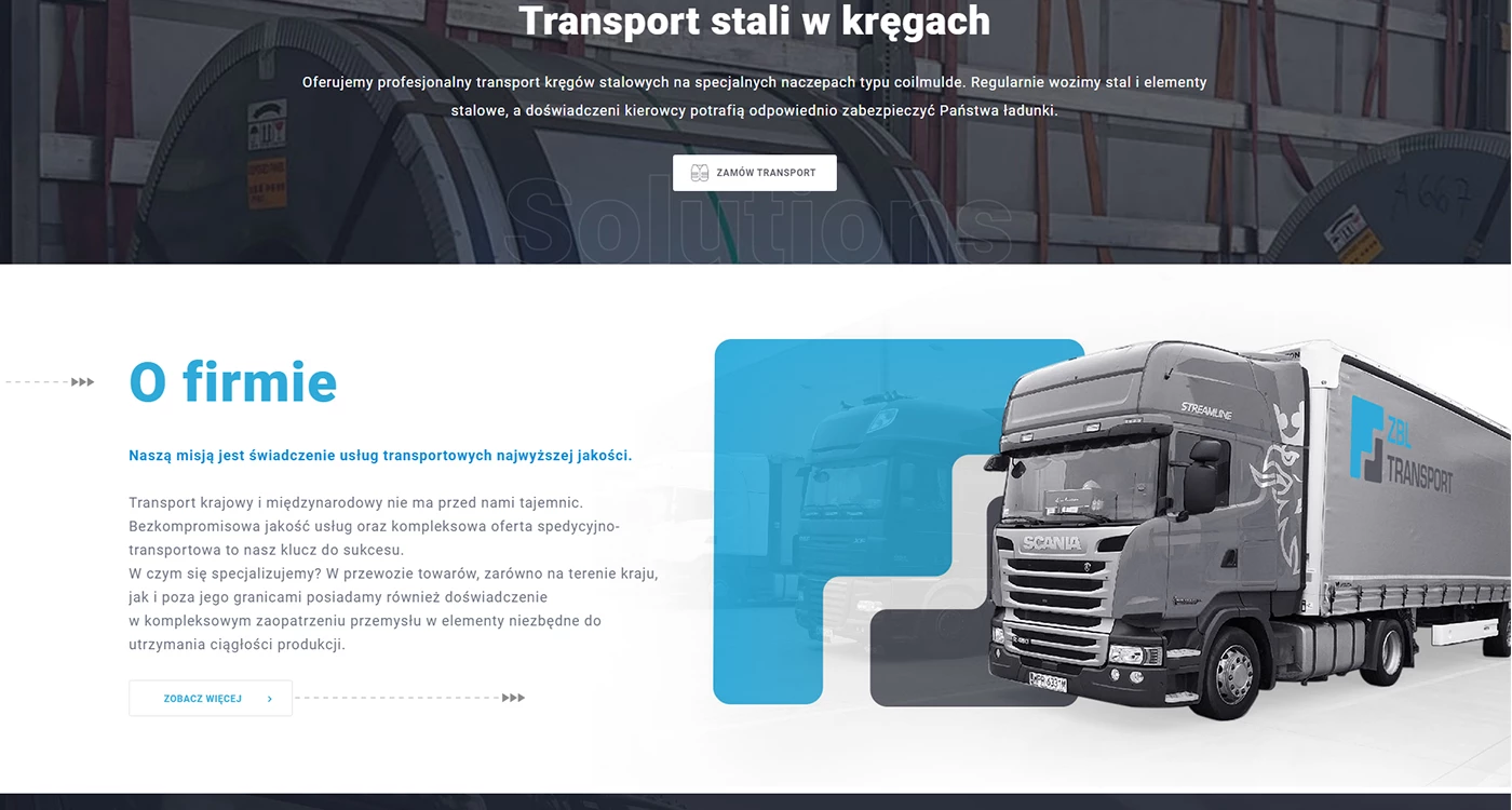 ZBL Transport - Motoryzacja i transport - Strony www - 3 projekt