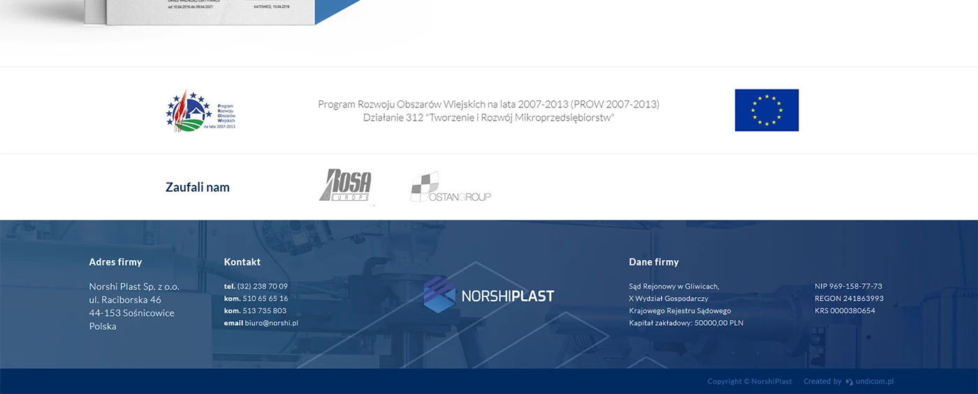 NORSHI PLAST - Przemysł i technologie - Strony www - 4 projekt
