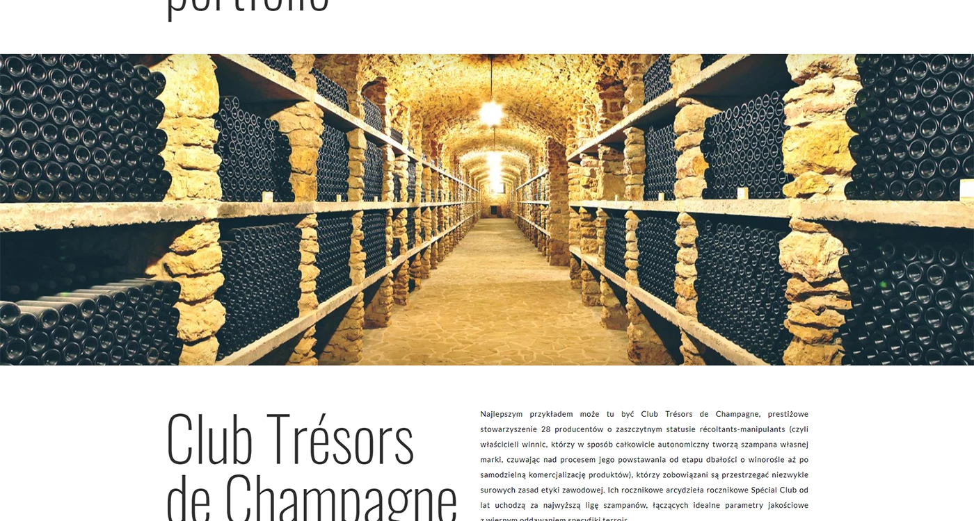 House of Champagne - Gastronomia - Strony www - 1 projekt