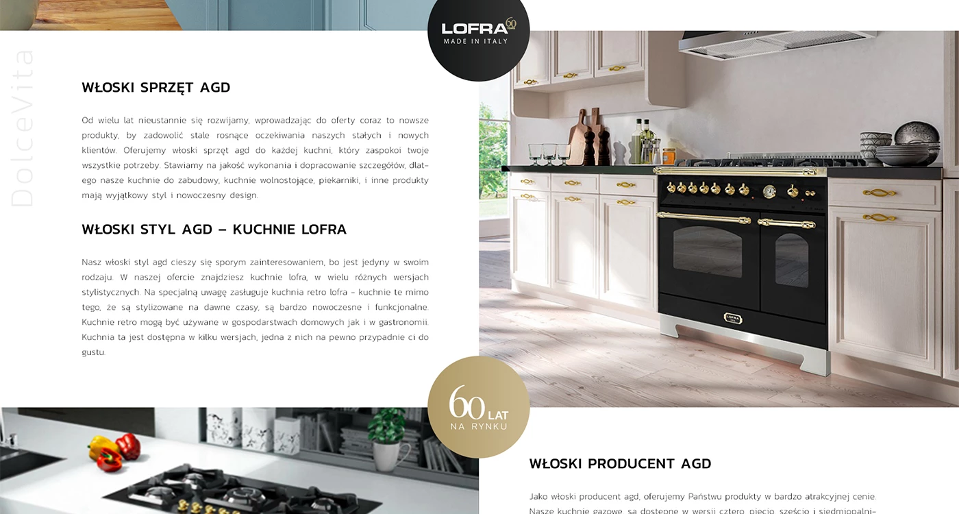 Kuchnie Lofra - Gastronomia - Sklepy www - 8 projekt